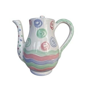 Vintage Chenille TeaPot Mesa International Hand painted Italy